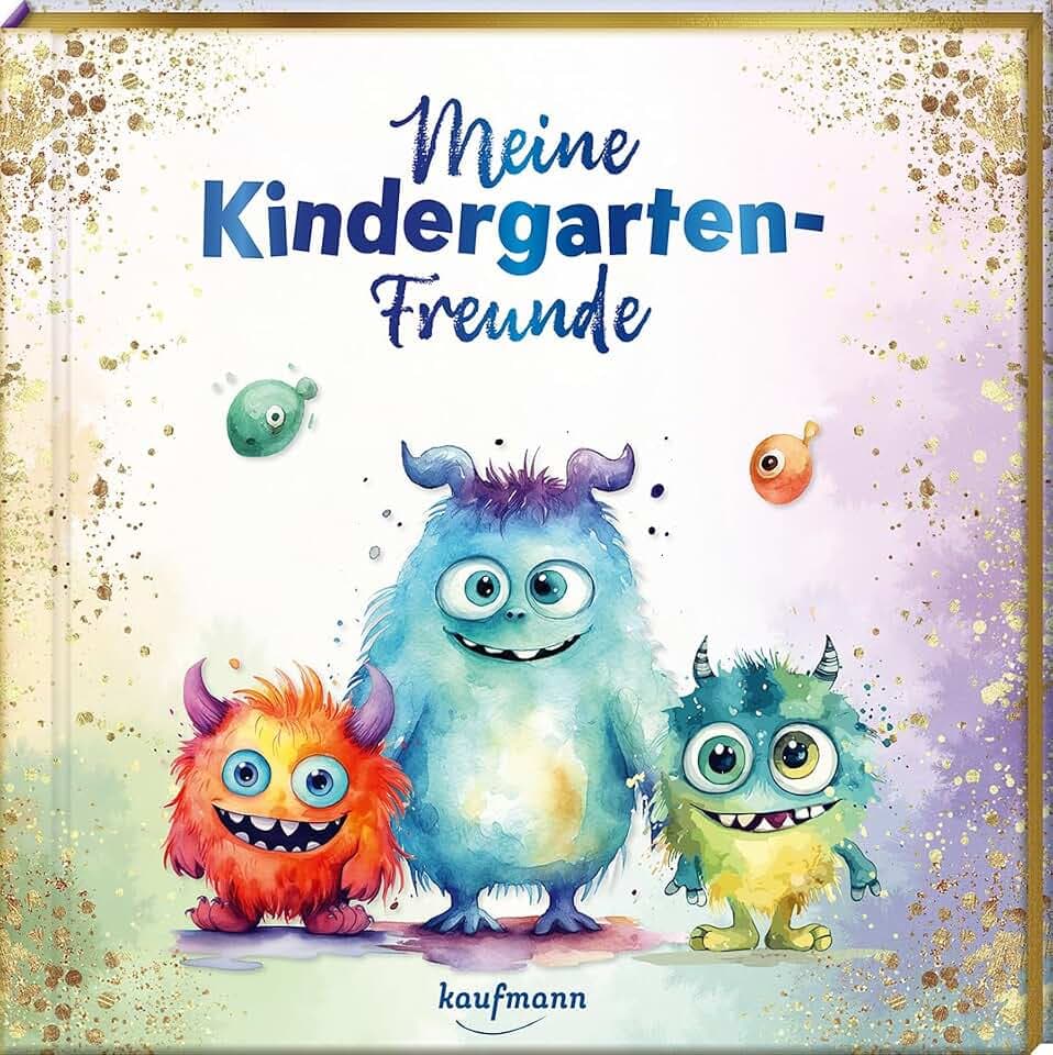Meine Kindergarten-Freunde: Monster - mit Metallic-Farbschnitt (Freundebuch für den Kindergarten und die Kita: Meine Kindergarten-Freunde für Mädchen und Jungen)