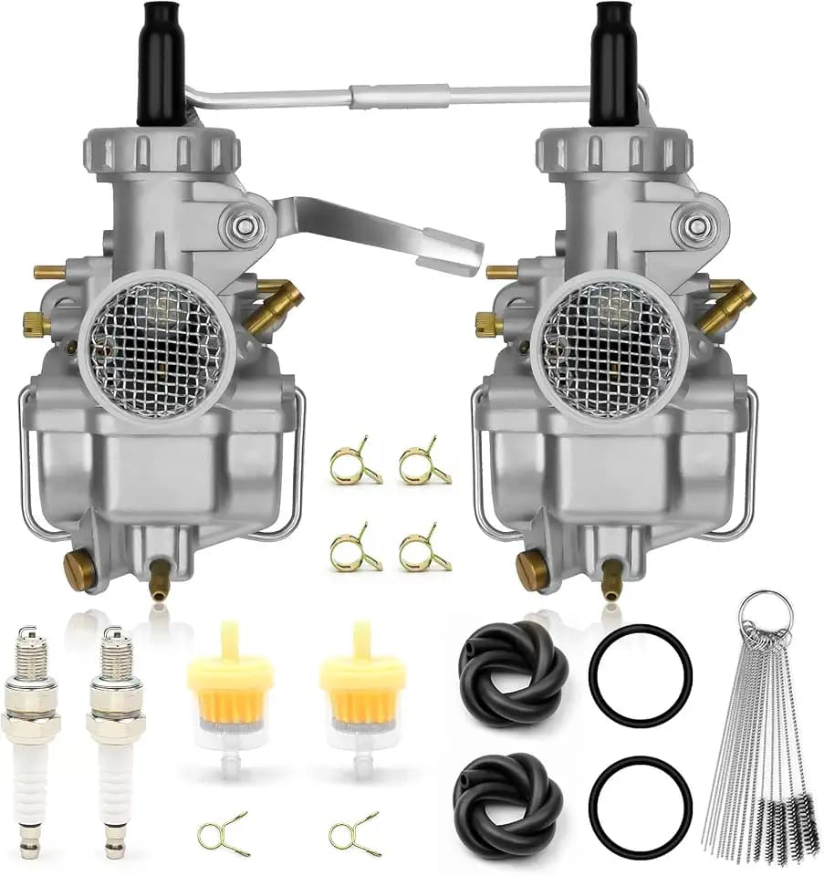 2PCS Carburetor Fuel Filter Spark Plugs For Honda CB200 CB200T Twin 1974-1976 CL200 Twin 1974