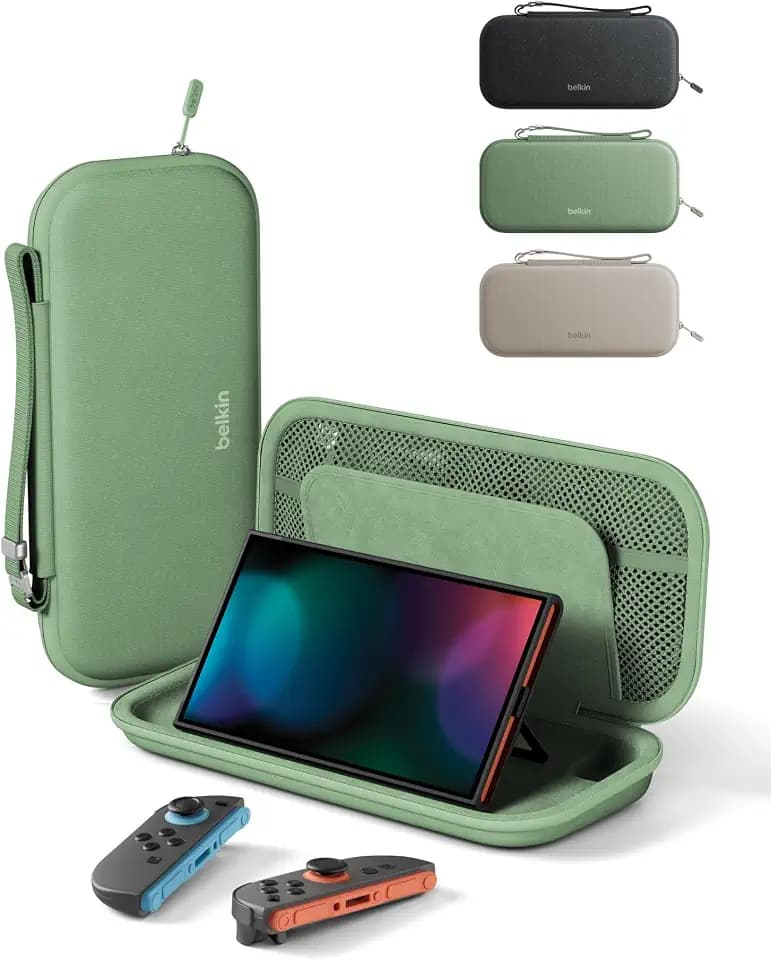 Belkin Nintendo Switch 2 Case, Slim Carrying Travel Bag with AirTag Holder