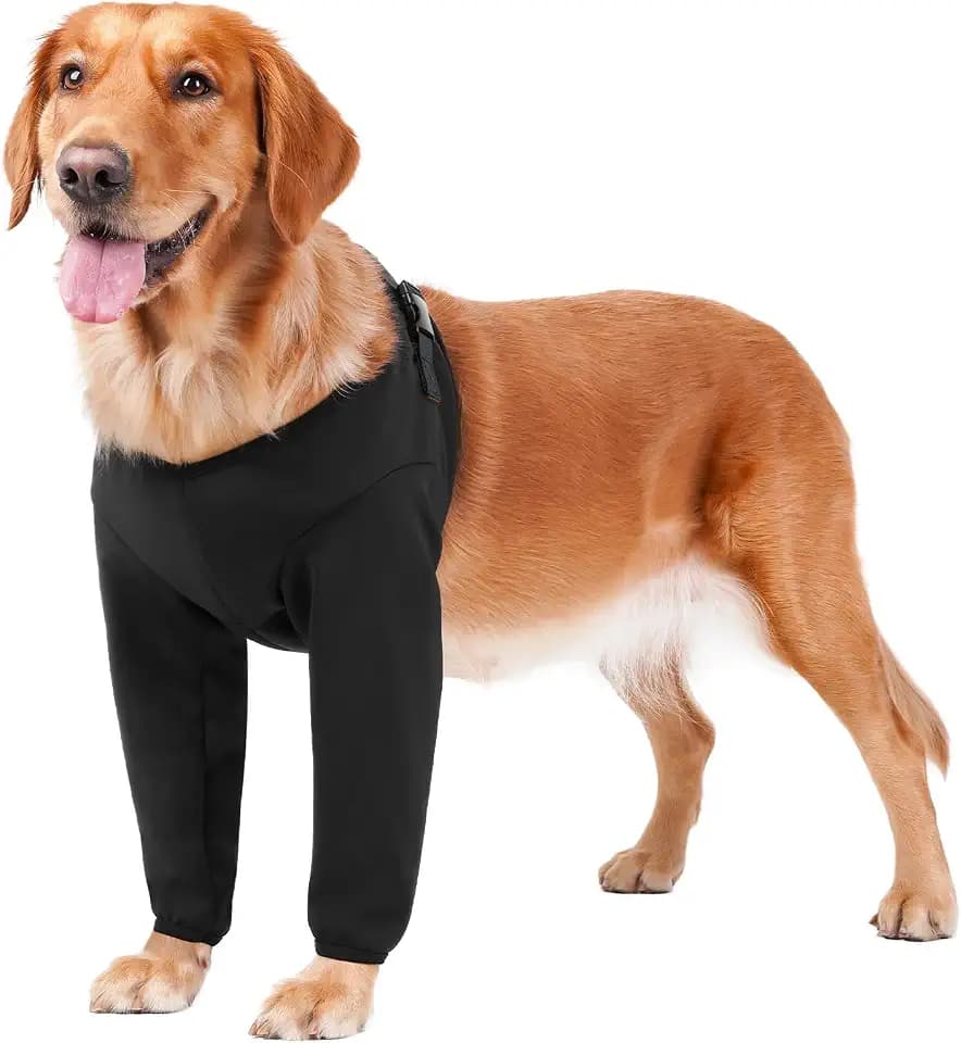 BARKLESS Dog Front Leg Sleeve to Prevent Licking, Soft Recovery Suit