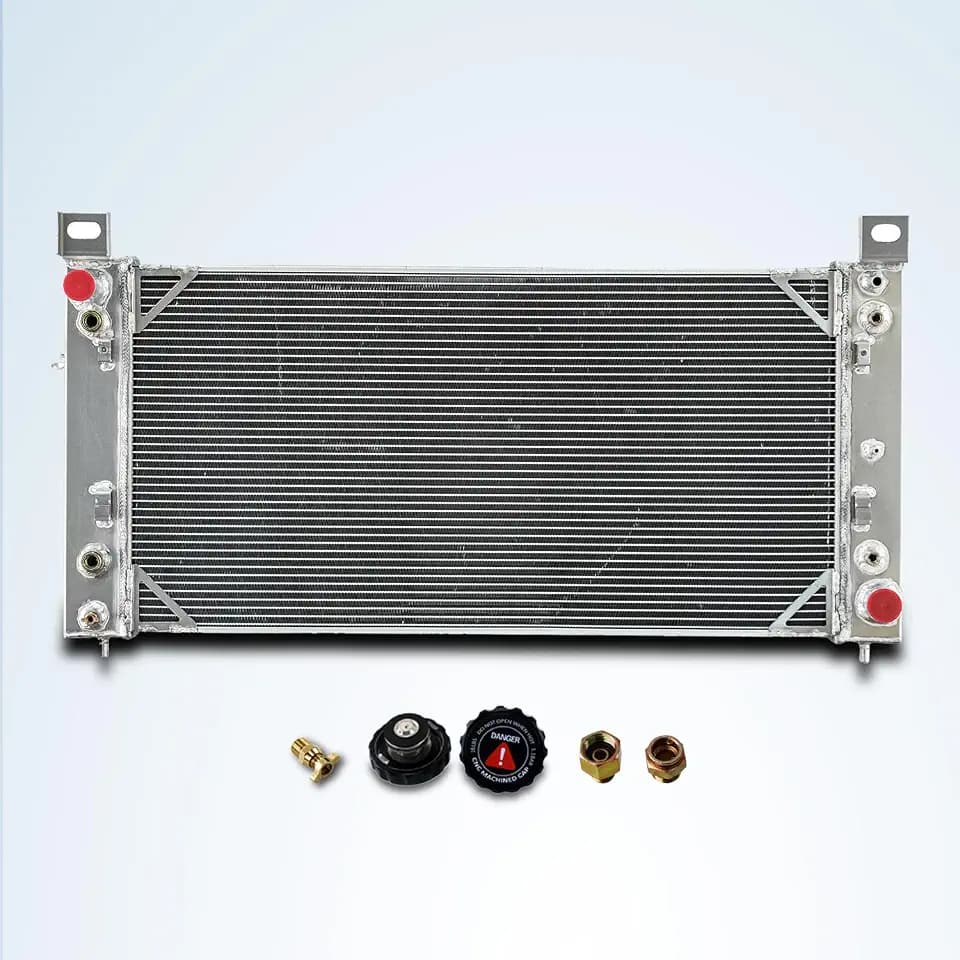 3 Row Radiator Compatible With 2003-2014 Chevy Silverado Tahoe GMC Sierra Yukon 1500 2500HD 4.8L 5.3L 6.0L 6.2L V8 2004 2005 2006 2007 2008 2009 2010 2011 2012 2013