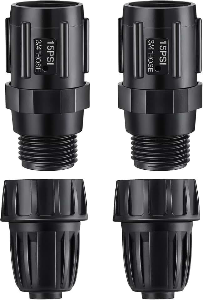 4 Pcs 15 PSI Drip Irrigation Pressure Regulator Adapter Kit