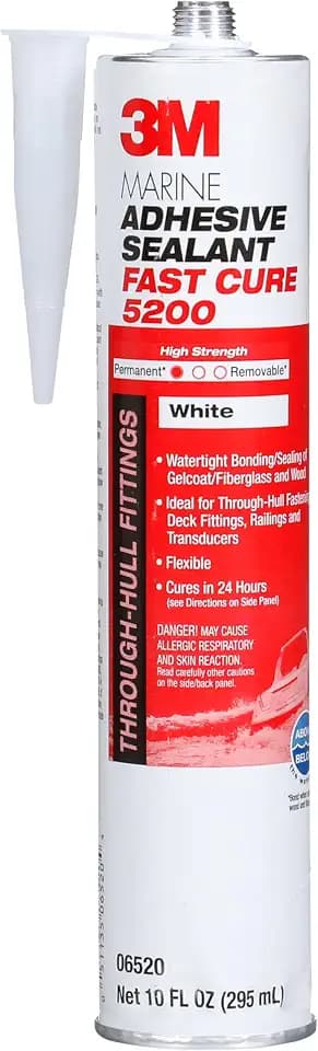 3M Marine Adhesive Sealant 5200FC Fast Cure, White, 10 fl oz Cartridge