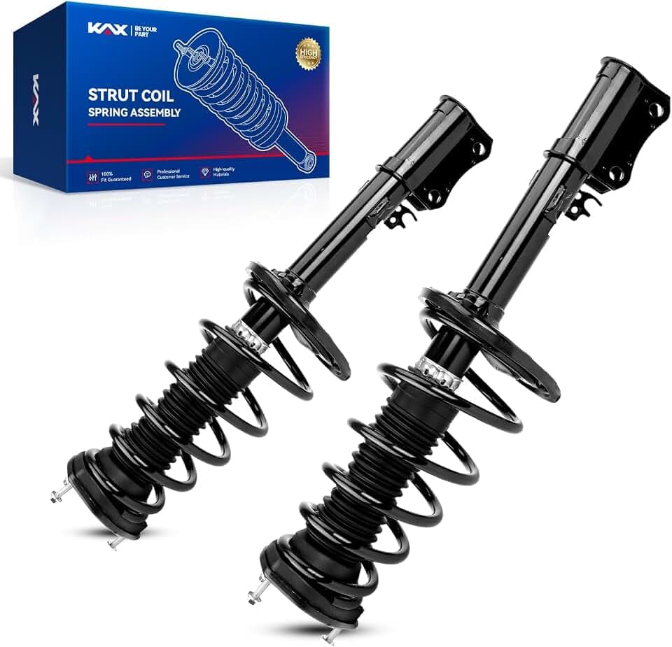 KAX Complete Rear Shocks Absorber Struts Assembly 172208L 172207R Quick Suspension Struts with Coil Spring Set of 2 for Camry 2004-2006, ES330 2004-2006