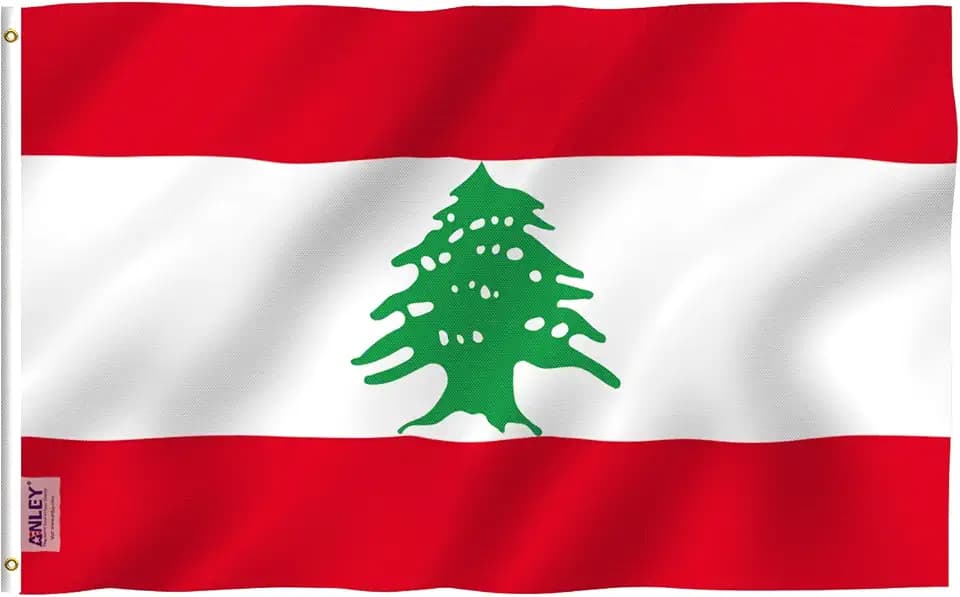 ANLEY Fly Breeze 3x5 Feet Lebanon Flag - Vivid Color and Fade proof - Canvas Header and Double Stitched - the Lebanese Republic Flags Polyester with Brass Grommets 3 X 5 Ft