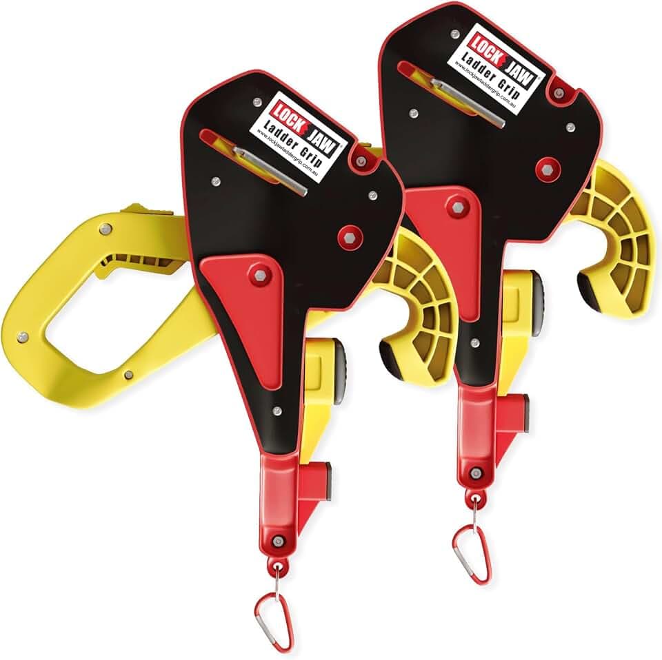 Lock Jaw Ladder Grip – Sicherheitsclip für Leitern – Mit Ladder Grip fühlen Sie Sich auf Ihrer Leiter sicher und Klettern sicherer (Pack of 2)