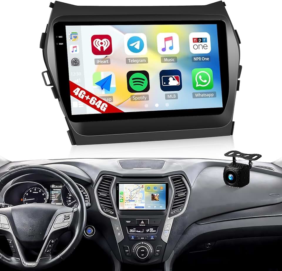 Car Radio for Hyundai Santa Fe IX45 2013-2018 Wireless CarPlay Android Auto