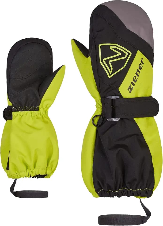 Ziener Unisex Baby Laurus Mitten Ski-Fäustling/Winter | wasserdicht, Lange Stulpe, reflektierend