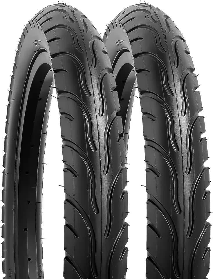 YUNSCM 2-PCS 18" Bike Tires 18x2.4/64-355 Compatible with Road Bike 18x2.35 18x2.40 Bike Bicycle Tires (Y-1232)