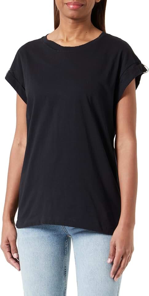 Replay Damen T-Shirt Kurzarm aus Baumwolle Basic