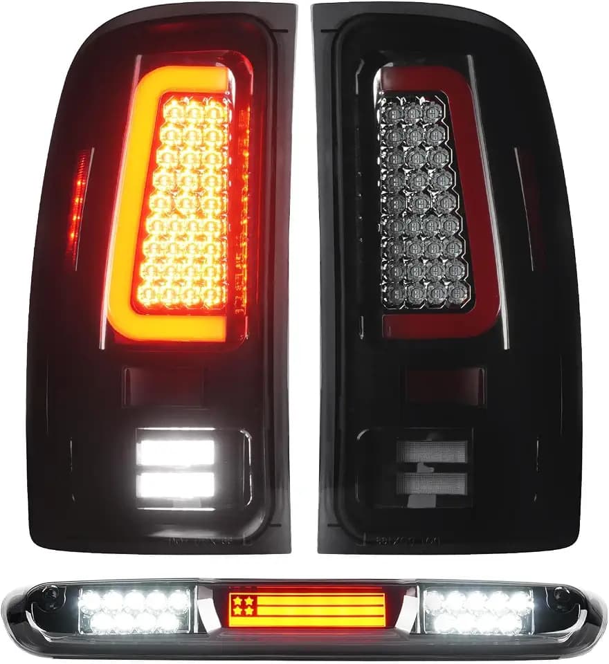 LED Tail Light + 3rd Brake Light for GMC Sierra 1500 2500HD 3500HD 07-14