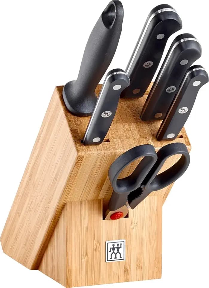 ZWILLING Gourmet Messerblock 7-teilig, Rostfreier Spezialstahl, Schwarz, Made in Germany
