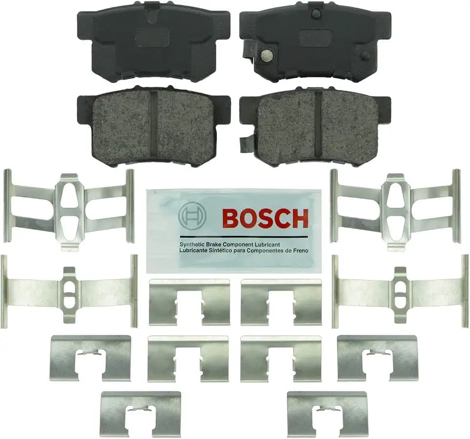 BOSCH BE537H Blue Ceramic Disc Brake Pad Set with Hardware - Rear