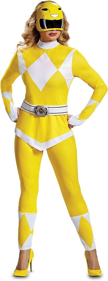 Disguise Women's Yellow Ranger Adult Costume