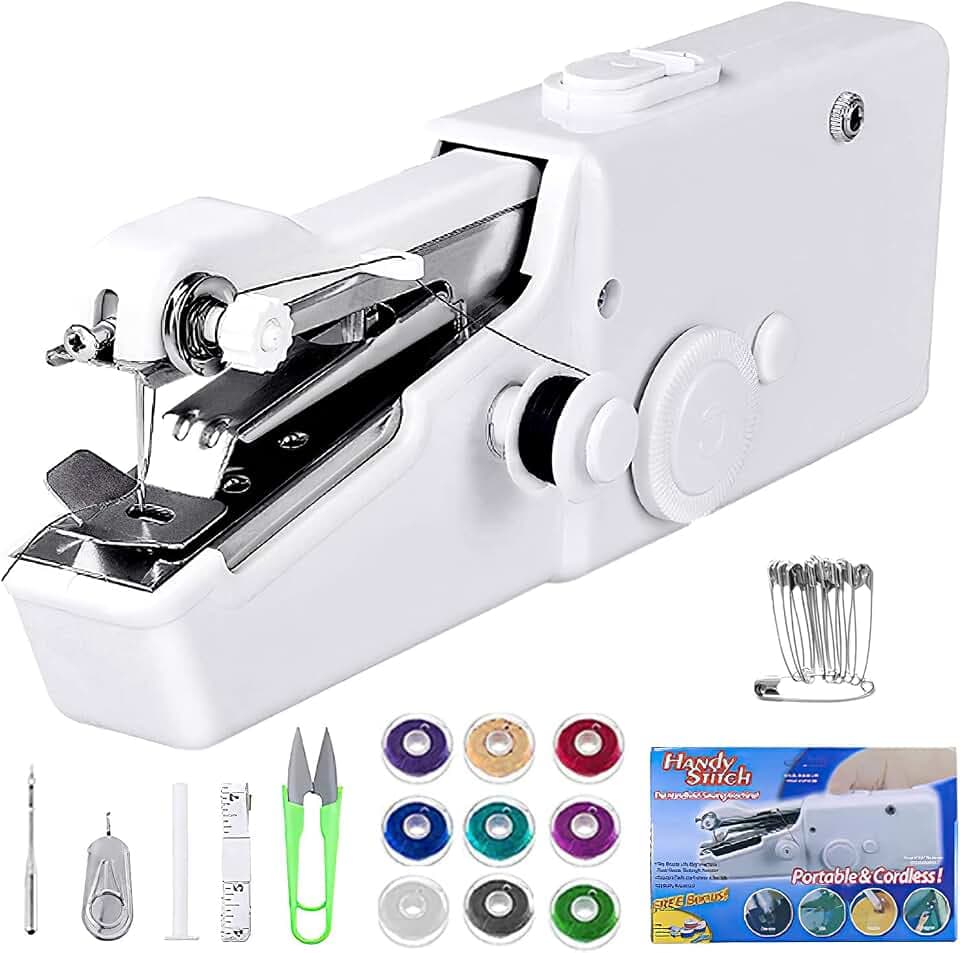Handnähmaschine - Sewing Machine Mini - Geeignet für Nähmaschine Anfänger,Tragbare Elektrische Nähmaschine,Kleidung, Kinderkleidung für Zuhause und unterwegs(inklusive Netzkabel)