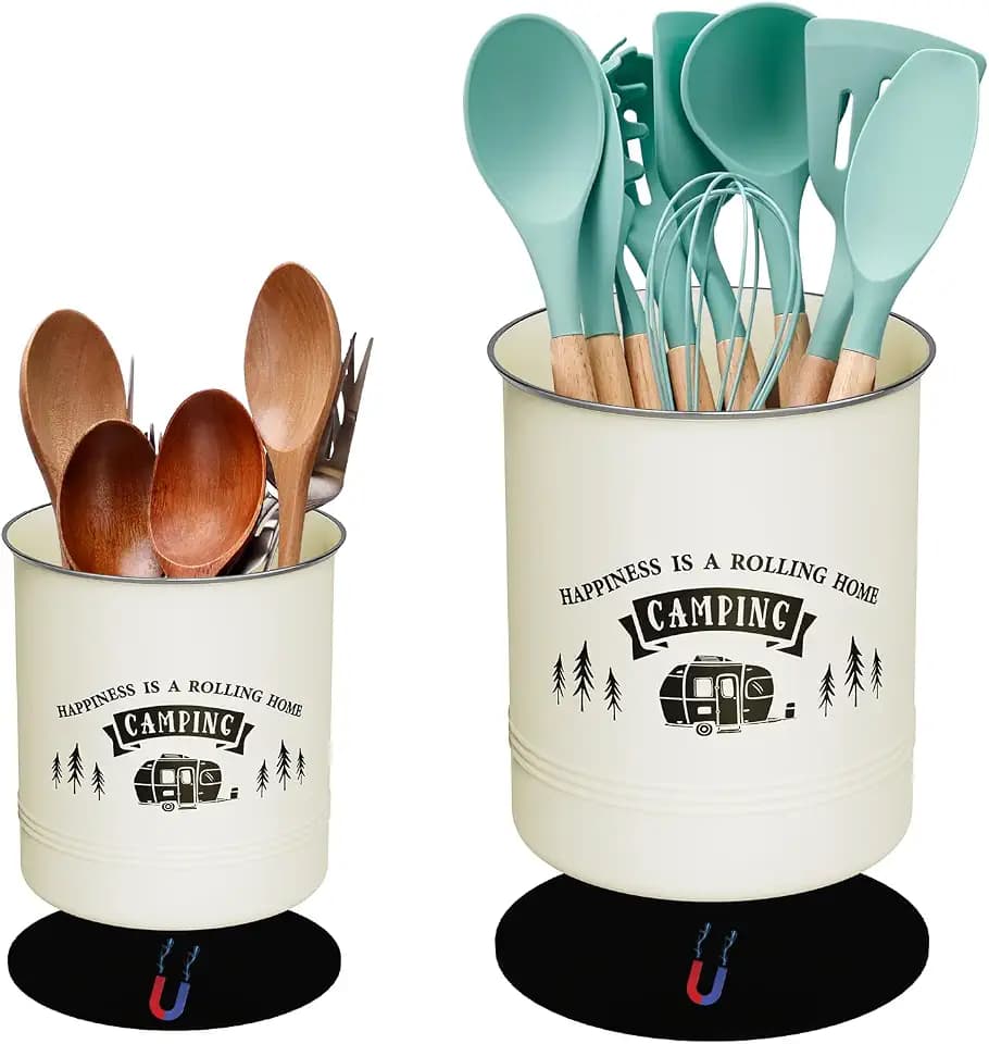 RVGUARD Magnetic RV Utensil Holder, Black, 2 Packs