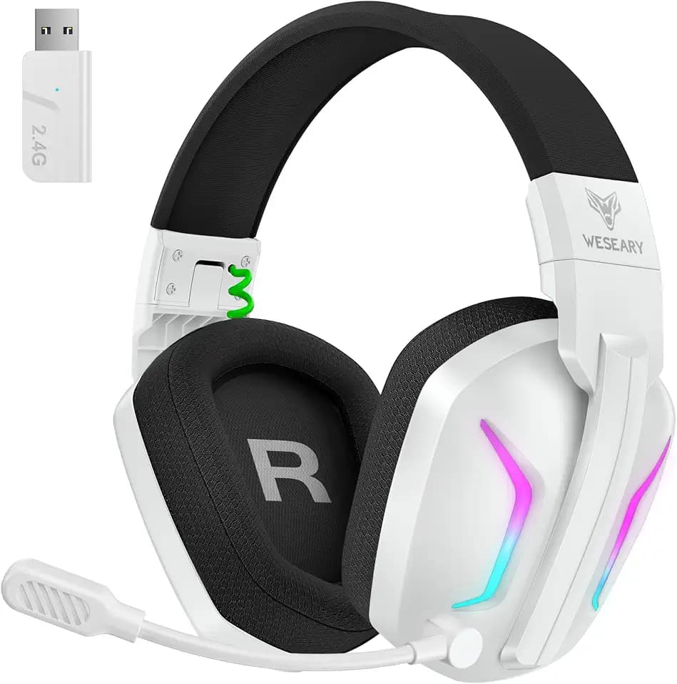 WESEARY Gaming Headset Wireless mit Mikrofon für PS5 PS4 PC Switch Mac