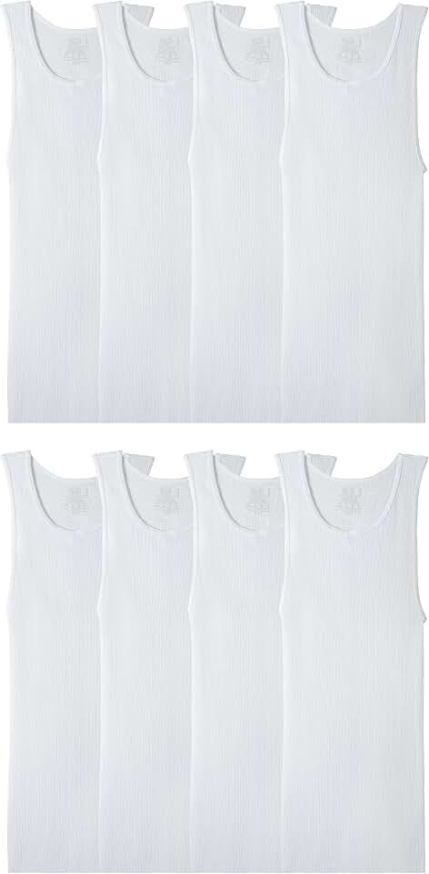 Fruit of the Loom Men's Sleeveless Tag Free Moisture Wicking Tank A-Shirt