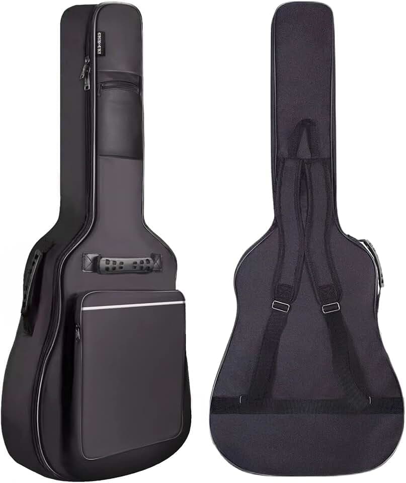 GIGKOUKI 40/41" Acoustic Guitar Case,600D Oxford Fabric 0.35" Thick Padding