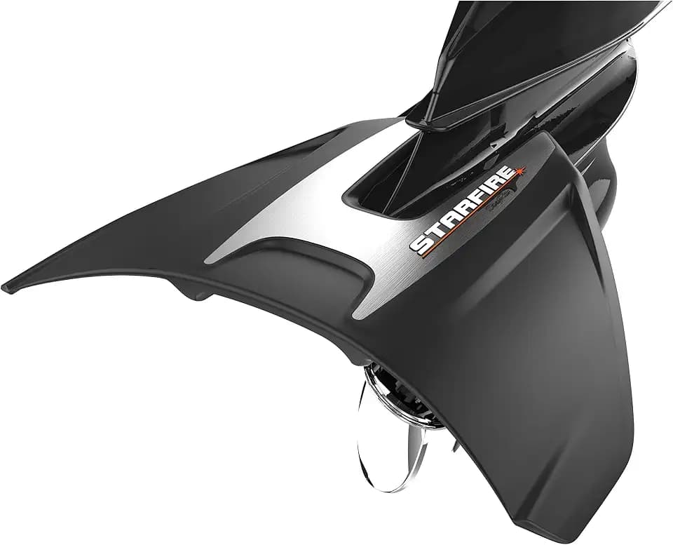 Starfire Hydrofoils for 40-300 hp Boats (Black) - No-Drill Engine Stabilizer Fins for Outboard/Outdrive Motors - Made in The USA