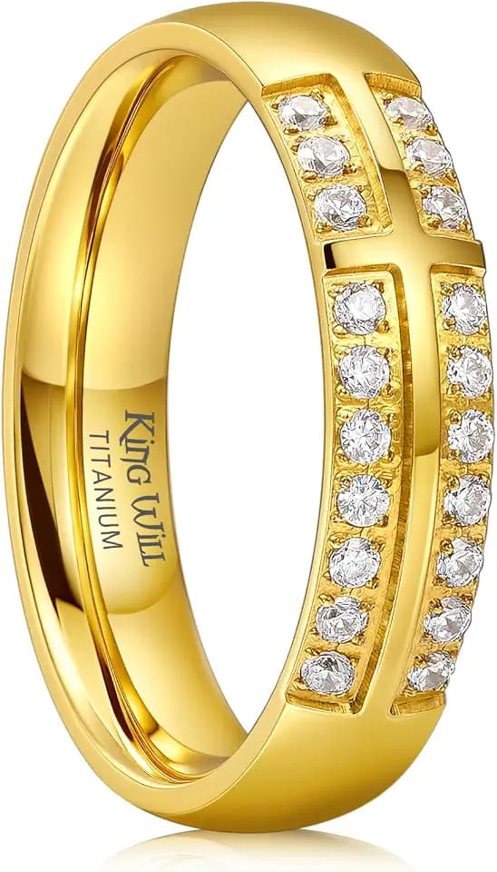 King Will Men's Titanium Wedding Band - 8mm Polished Band Size 7-14