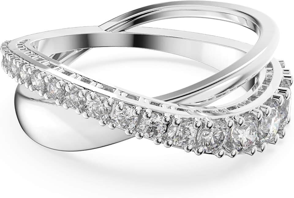 Swarovski Hyperbola Kollektion Ring, Weiß, Rhodiniert