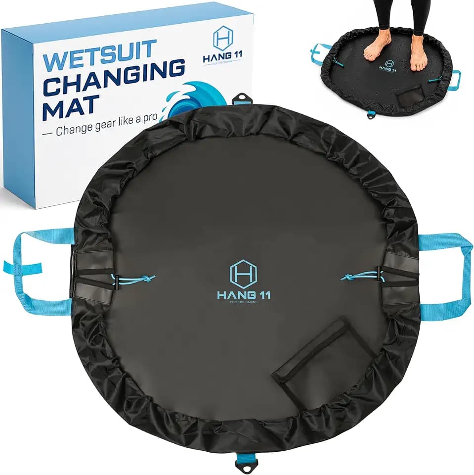Hang 11 Wetsuit Wickelunterlage-Tasche – Surf-Wickelunterlage mit Schultergurt, Neoprenanzug-Tasche wasserdicht, hält Ihren Neoprenanzug & Auto sauber, Surf-Wechselausrüstung, Surf-Zubehör