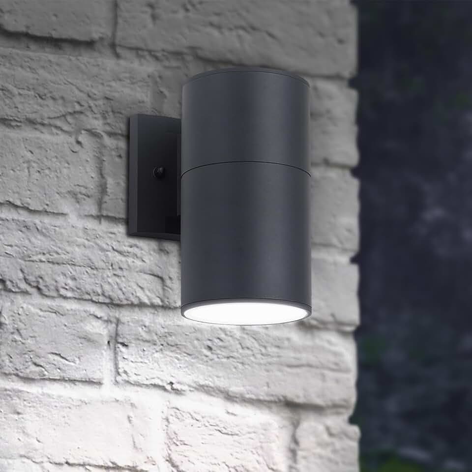 ASD 1 Light Exterior Lighting Fixtures - 60W E26 120V Cylinder Up and Down Black Modern Outdoor Wall Light, LED CFL Incandescent Bulb Patio Wall Light Fixture, Waterproof Outdoor Sconce Lights ETL