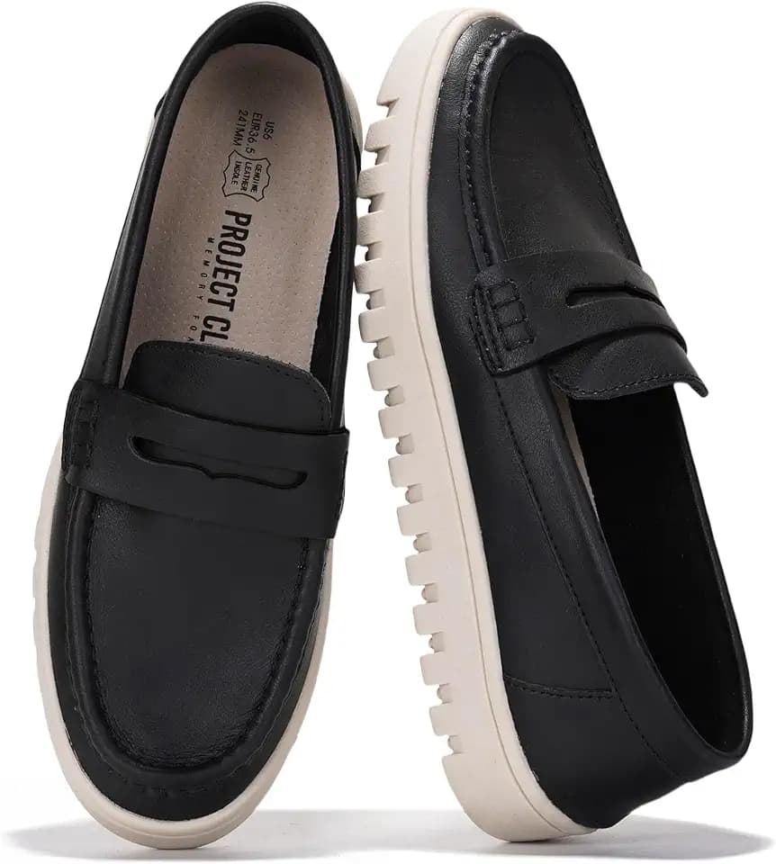 100% Genuine Leather Slip-on Loafers for Women Casual Moccasins Women Shoes