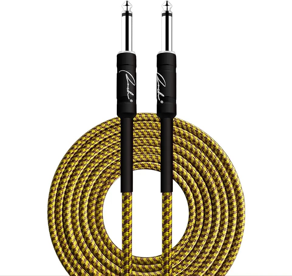 Ranch Guitar Cable 10 ft Coild Electric Instrument Cables Bass AMP Cord