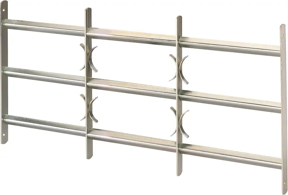 Alberts 553616 Fenstergitter Amsterdam | ausziehbar | galvanisch blau verzinkt | 450 x 500-650 mm