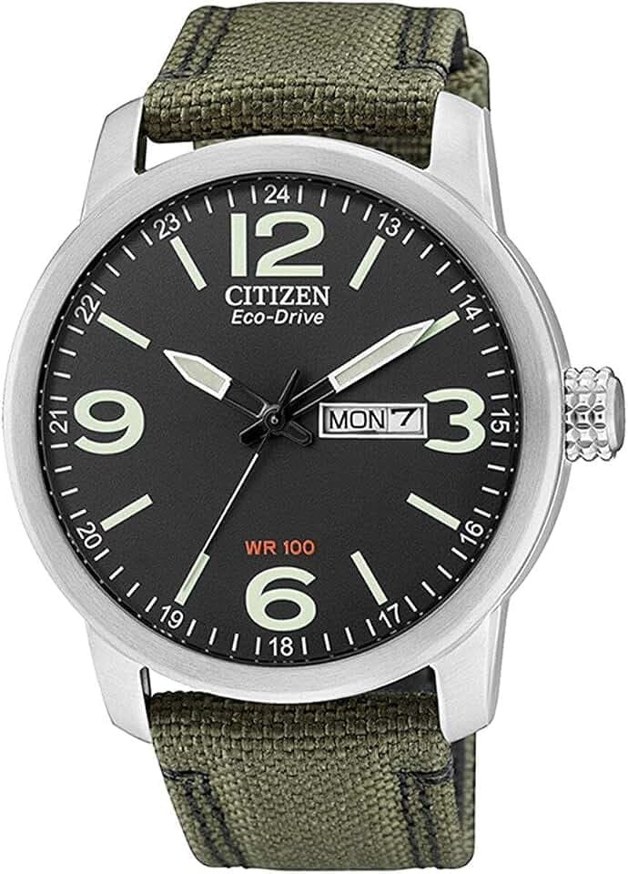 Citizen Eco-Drive Herrenuhr Edelstahl, Schwarz, 42 mm, BM8470-11EC