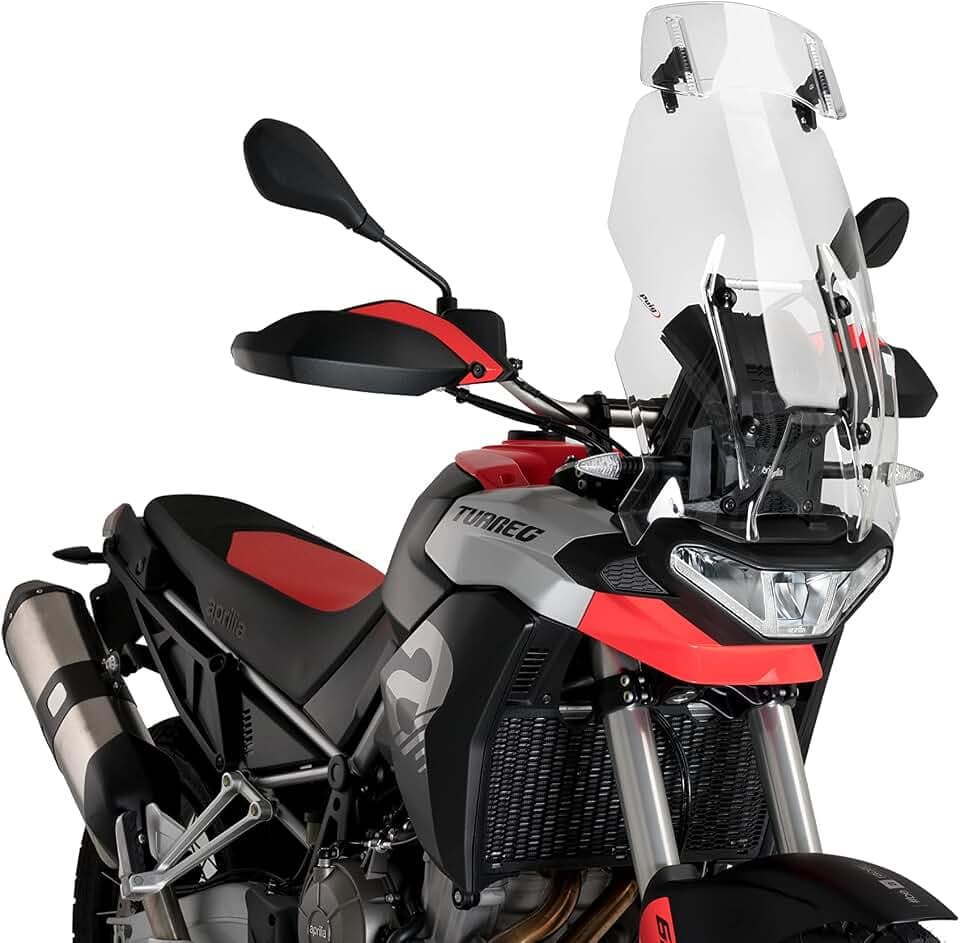 Puig 20764W Mehrfach Verstellbarer Spoiler mit Schrauben, mit Schraub- und Clip-on-Befestigungssystem, aus widerstandsfähigem 3 mm Material für aerodynamische Anpassung, Transparent