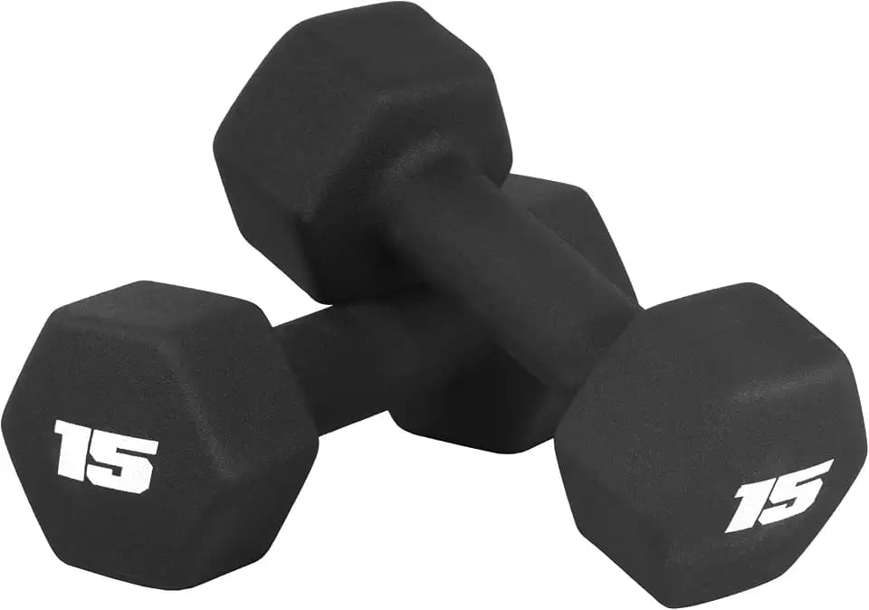 CAP Barbell Neoprene Dumbbell Weights Pairs & Sets | Black