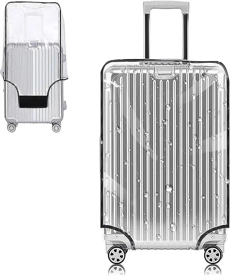 Yotako Clear PVC Suitcase Cover Protectors 24 Inch Luggage Cover for Wheeled Suitcase 24''