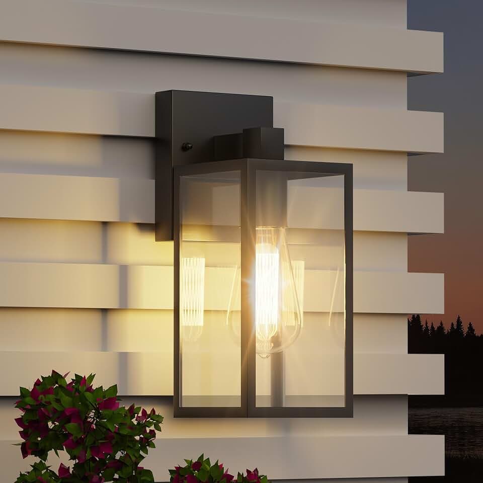 WIHTU Exterior Lighting Fixture Wall Mount, Outdoor Porch Light Wall Sconce