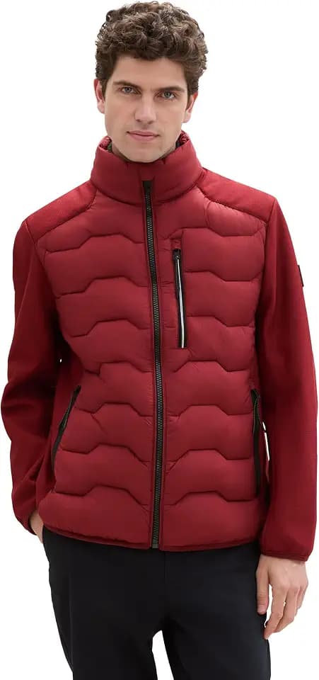 TOM TAILOR Herren 1041308 Hybrid Jacke mit Stehkragen (1er Pack)