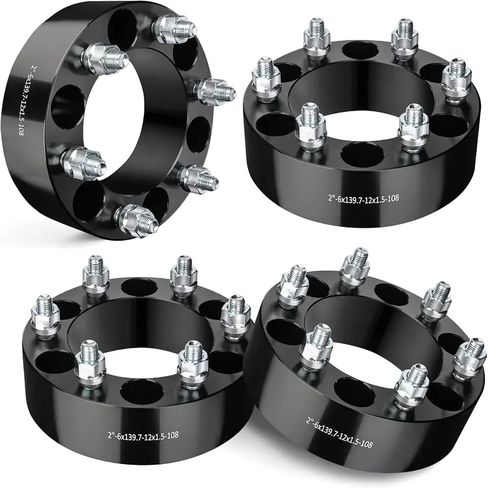 EVIL ENERGY 6x5.5 Wheel Spacers 2", 108mm Bore Not Hubcentric M12x1.5 Studs