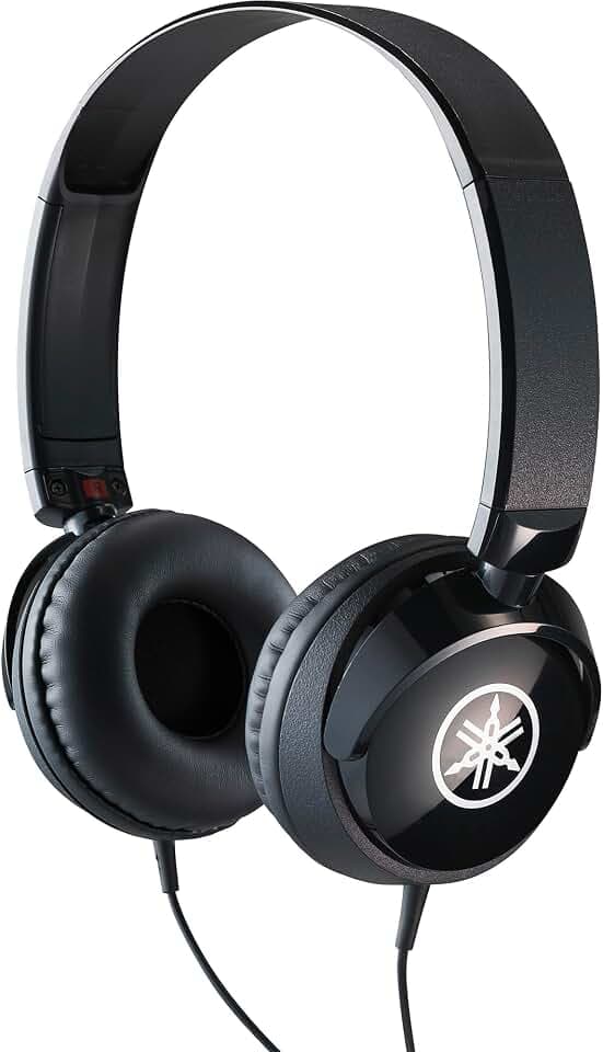 Yamaha HPH-50B Kopfhörer, schwarz – Schlichter On-Ear-Kopfhörer mit hochwertigem Sound – Kompaktes Design passend zu Yamaha Keyboards & Digital Pianos