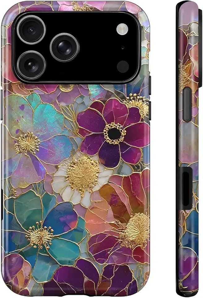 for iPhone 18 Pro/17 Pro Case,Luxuriously Blooming Flowers