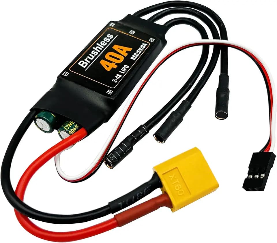 40A Brushless ESC 2-4S Speed Controller 5V 3A BEC with XT60 Plug for RC Drone Airplanes Multi-axis Aircraft Helicopter