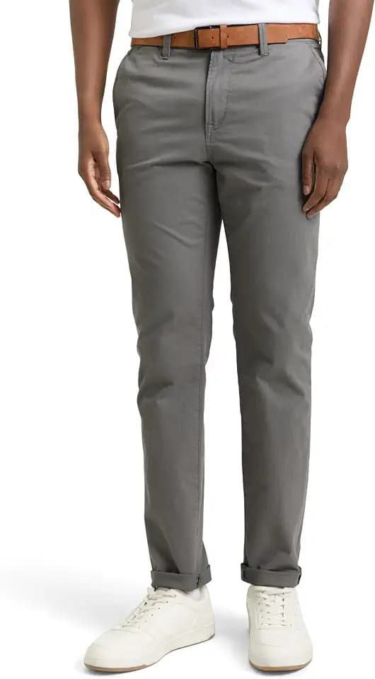 TOM TAILOR Denim Herren Slim Fit Chino Hose mit Gürtel