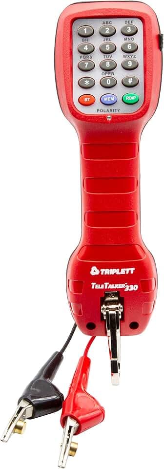 Triplett 3330 TeleTalker 330 Lineman's Test Set / Butt Set with ABN Test Clips