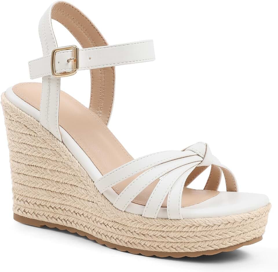 mikarka Wedge Heels Sandals for Women: Open Toe Platform Espadrilles Wedges