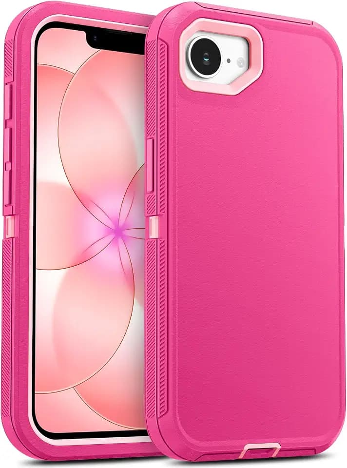 Jelanry for iPhone 17e 5G 2026 Case Heavy Duty & Rugged Shockproof - Pink