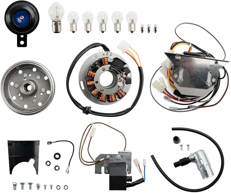 Topteng für Vape Zündanlage Umrüstsatz 12V Zündung Ersatzteile Kit, fit für Simson S50 75-79 (M53/2), S51 Enduro (M531, M541, M542), S53 Enduro (M543), S70 Enduro (M741), S83 Enduro