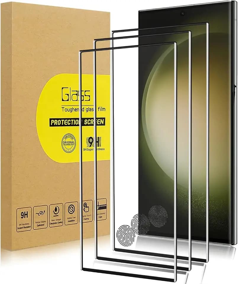 3 Pack Tempered Glass Screen Protector for Samsung Galaxy S23 Ultra