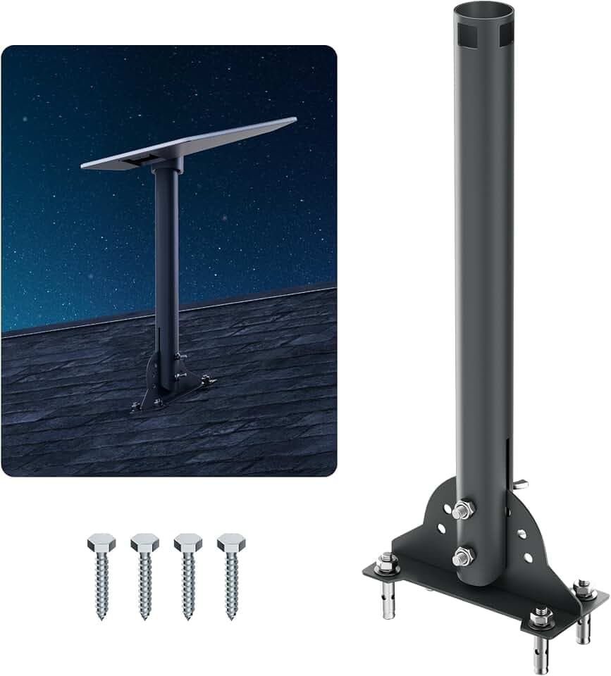 Starlink V5 Mount, Gen 5 Roof Mount Aluminum 16" Pole