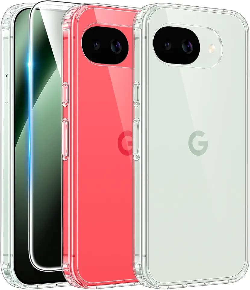 FNTCASE for Google Pixel 10a Case Clear with Screen Protector
