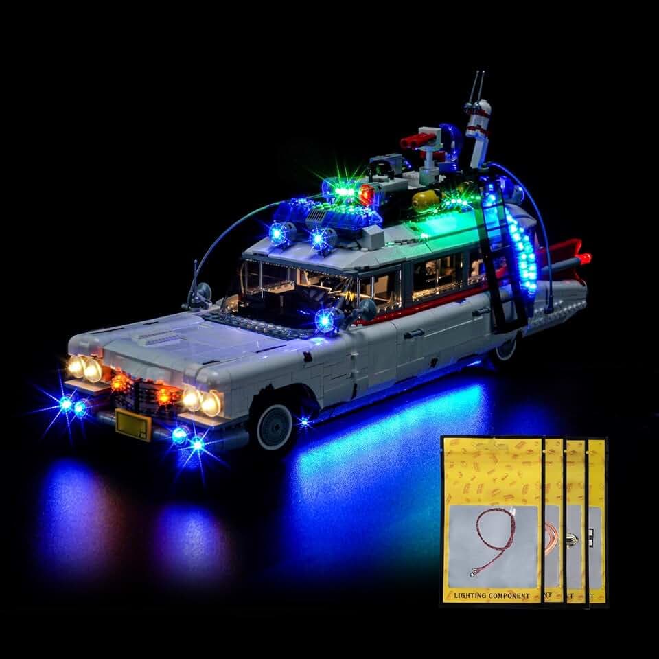 LED Lighting Compatible with LEGO Ghostbusters ECTO-1 10274,Light Kit Compatible with LEGO Icons 10274 Building,NOT Included The Model Set - RC Music Version